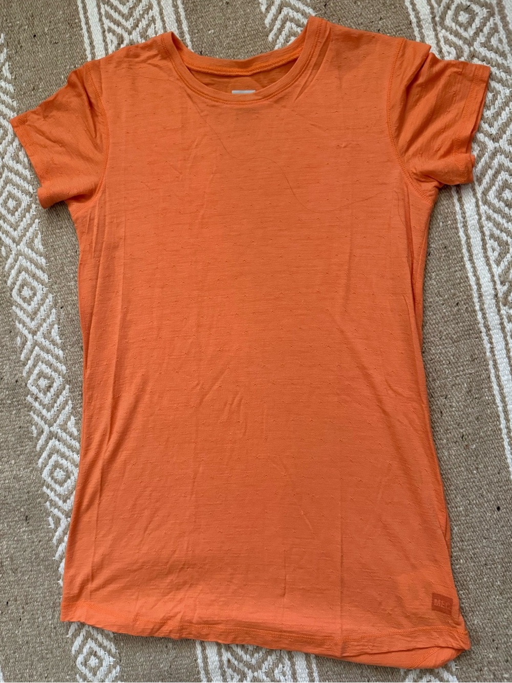 MEC Merino Wool Base Layer Orange Slimfit Short-Sleeve Tee XS T1